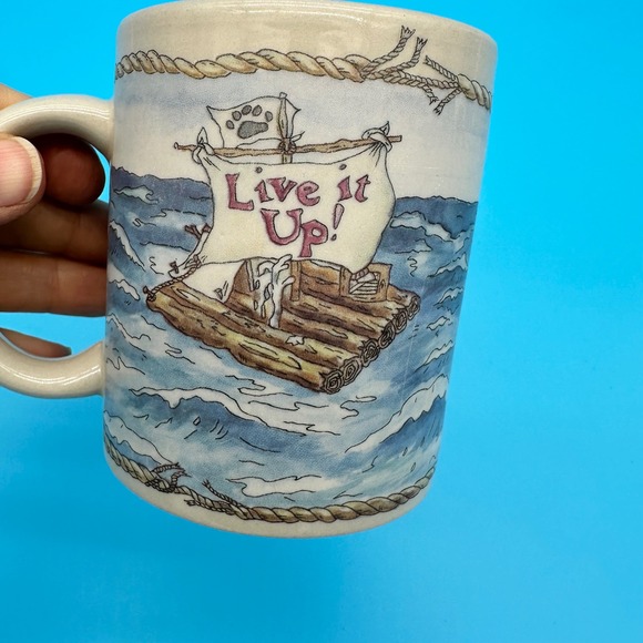 Vintage 1998 Boyds Collection Bearware Pottery Mug Life is a Daring Adventure - Picture 2 of 6